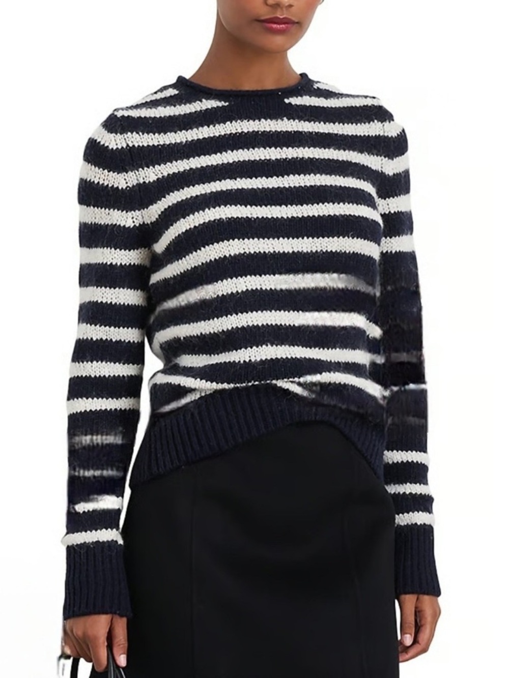 Alex Mill Navy and White Striped Crewneck Jamie Sweater